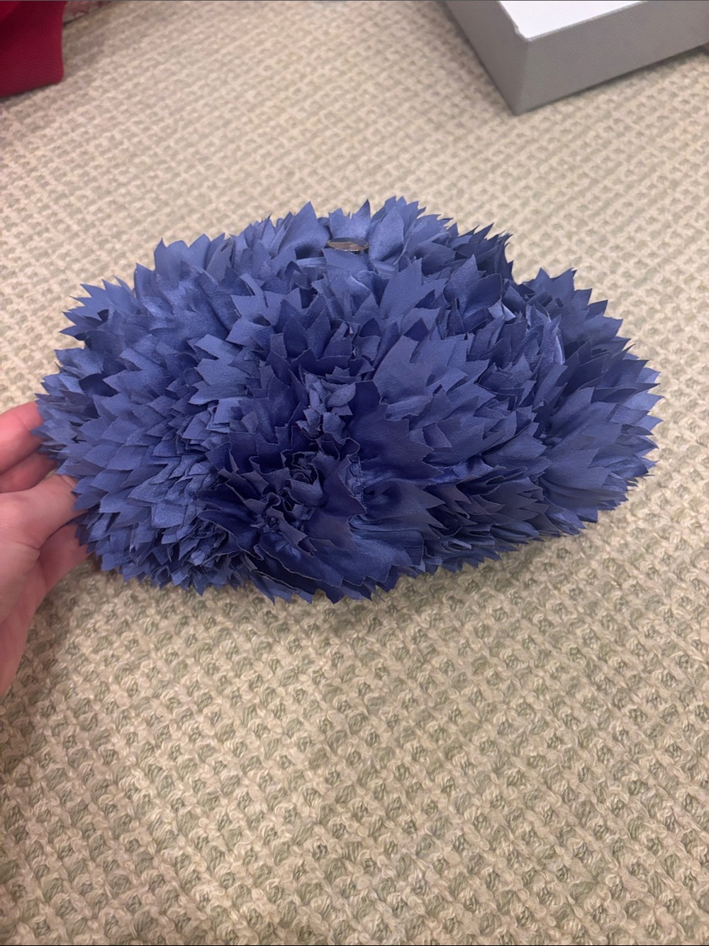 Moyna Navy Blue Floral Clutch